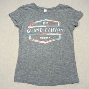 Ouray Gray Girls Tee with Grand Canyon Design - Size Medium